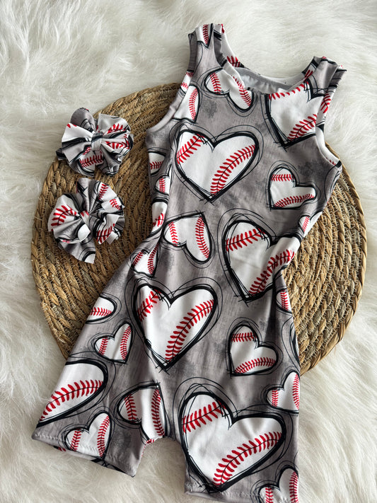 Love for Baseball Ollie Romper