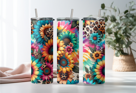 Rainbow Sunflowers 20oz Tumbler