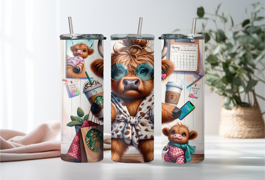 Mom Highland Cow 20oz Tumbler