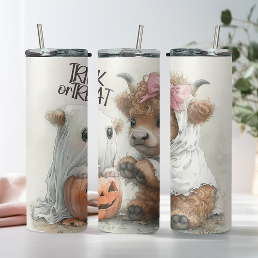 Coquette Highland Cow Halloween 20oz Tumbler